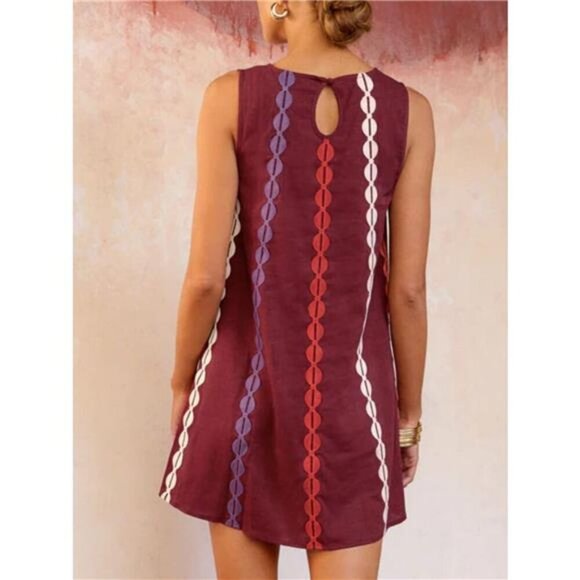 Sleeveless Geometric Print Mini Dress - Picture 10 of 10